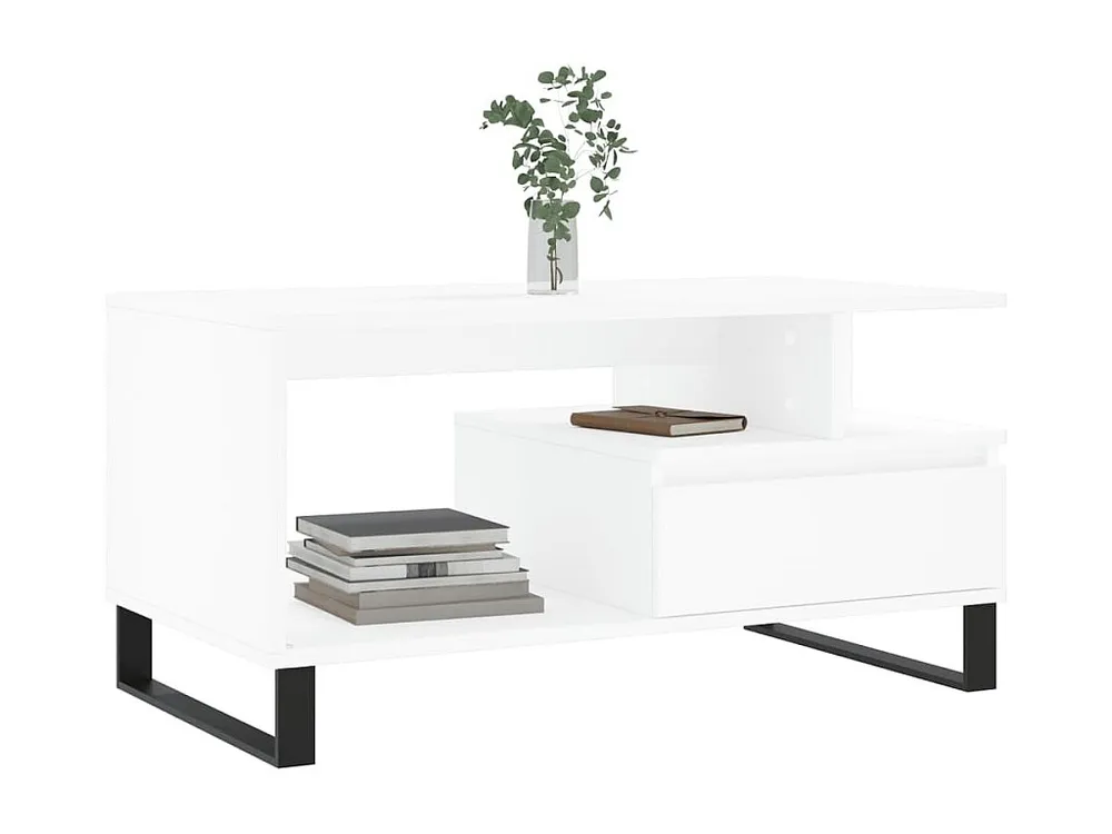 Mesa de centro 90x49x45 cm derivados de madeira branco