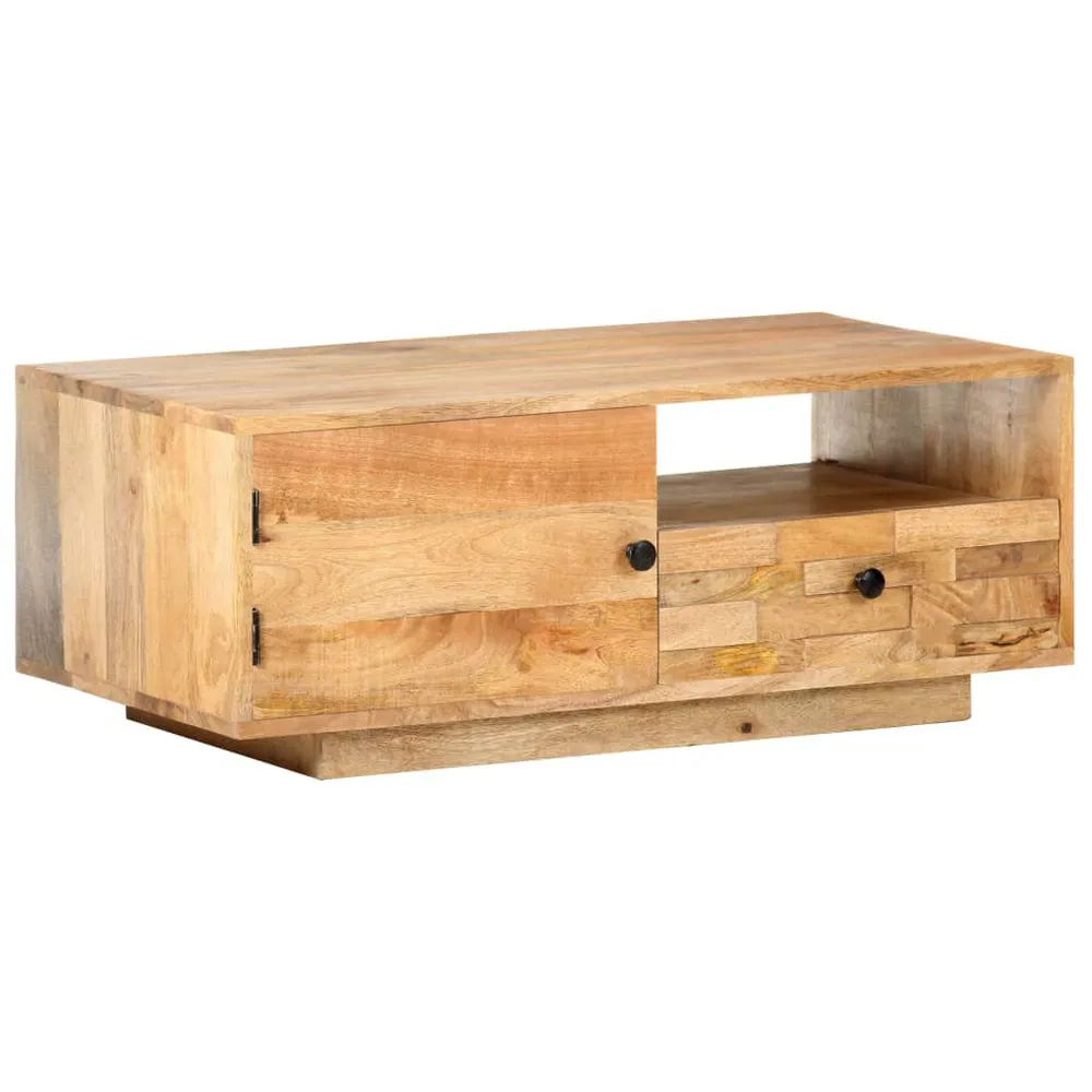 Mesa de centro 90x50x35 cm madeira de mangueira maciç