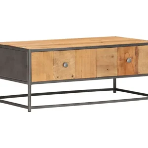 Mesa de centro 90x50x35 cm madeira recuperada maciç