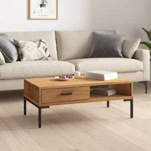 Mesa de centro 90x50x35 cm pinho maciço