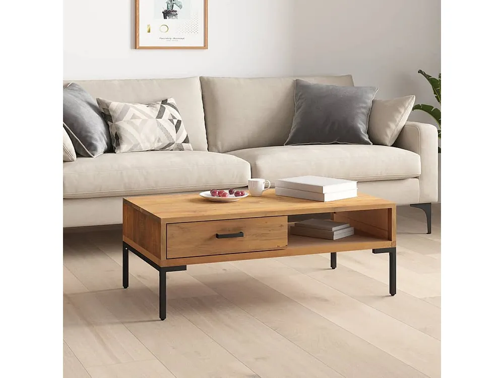 Mesa de centro 90x50x35 cm pinho maciço