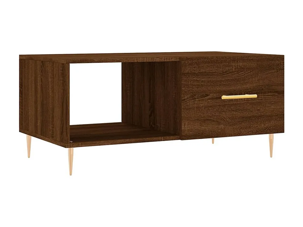 Mesa centro 90x50x40 cm derivados de madeira carvalho castanho