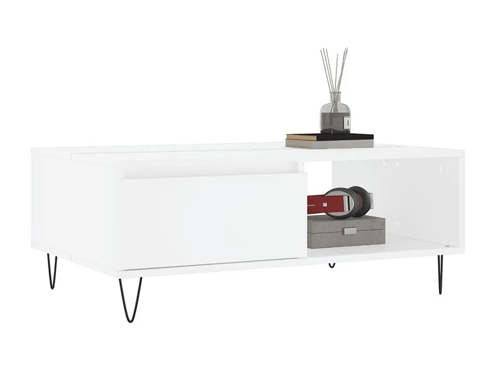 Mesa de centro 90x60x35 cm derivados de madeira branco