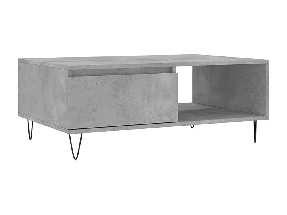 Mesa de centro 90x60x35 cm derivados madeira cinzento cimento