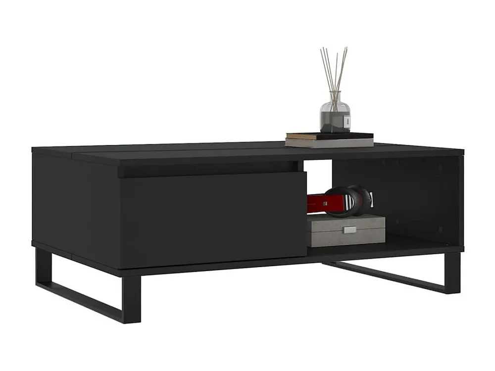 Mesa de centro 90x60x35 cm derivados de madeira preto