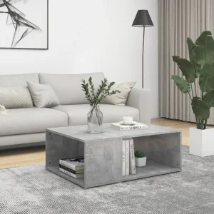 Mesa de centro 90x67x33 cm contraplacado cinzento cimento