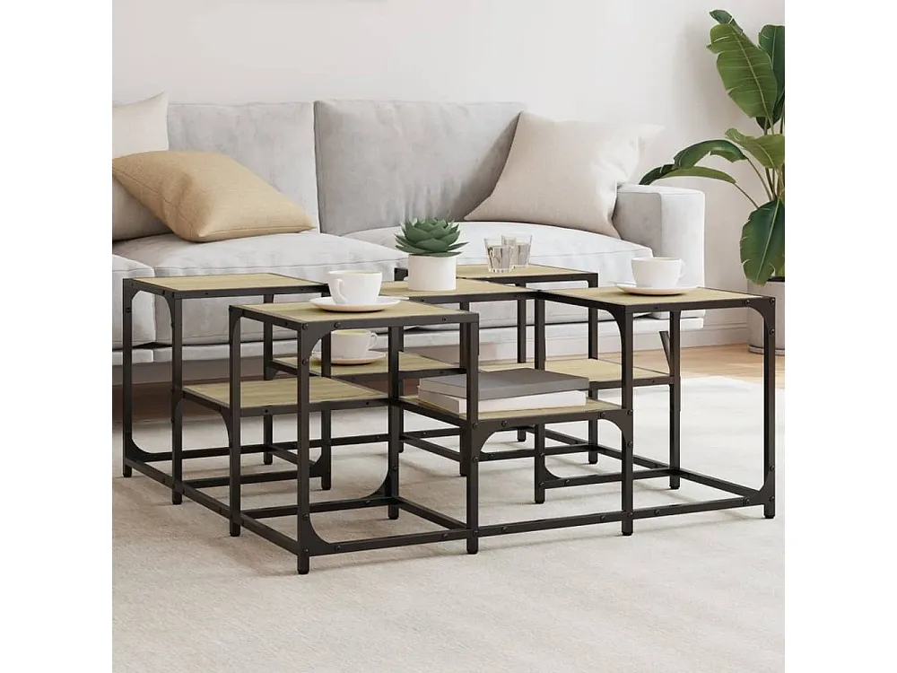 Mesa de centro 91x91x40 cm derivados de madeira carvalho sonoma