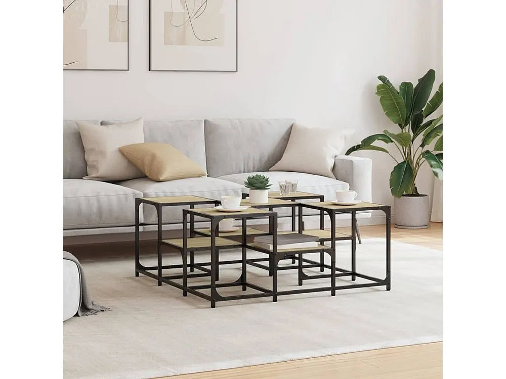 Mesa de centro 91x91x40 cm derivados de madeira carvalho sonoma