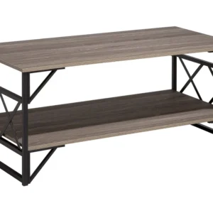 Mesa de centro castanha e preta BOLTON