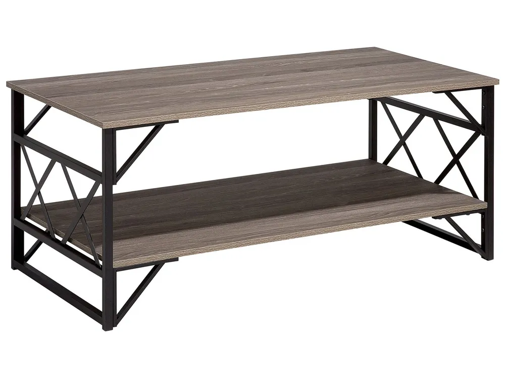Mesa de centro castanha e preta BOLTON