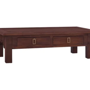 Mesa de centro clássica 100x50x30 cm mogno maciço castanho