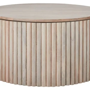Mesa de centro com arrumação em madeira clara KIRKWOOD