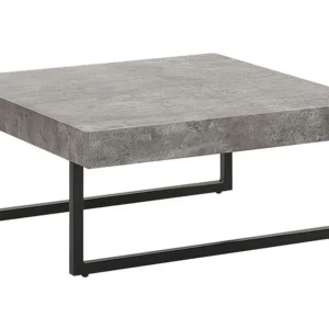 Mesa de centro com efeito de cimento cinzento 75 x 75 cm DELUZ