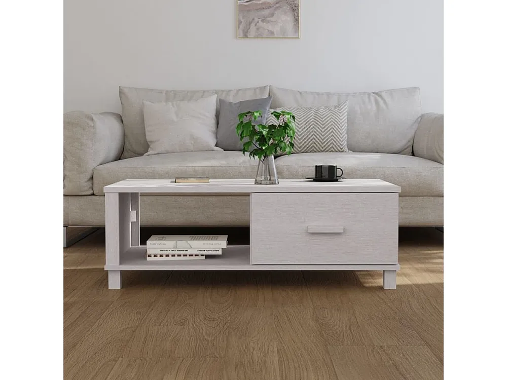 Mesa de centro HAMAR 100x55x35 cm pinho maciço branco