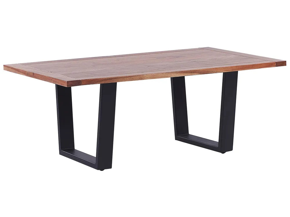 Mesa de centro em madeira de acácia clara 120 x 70 cm GRENOLA