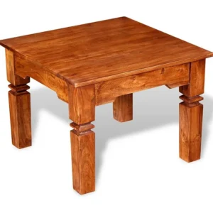 Mesa de centro madeira maciç 60x60x45 cm