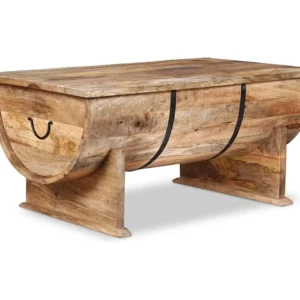 Mesa de centro madeira de mangueira maciç 88x50x40 cm