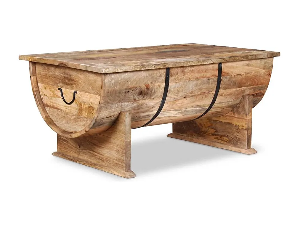 Mesa de centro madeira de mangueira maciç 88x50x40 cm