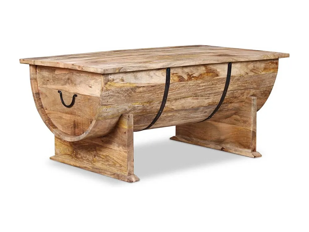 Mesa de centro madeira de mangueira maciç 88x50x40 cm