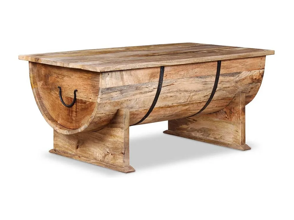 Mesa de centro madeira de mangueira maciç 88x50x40 cm