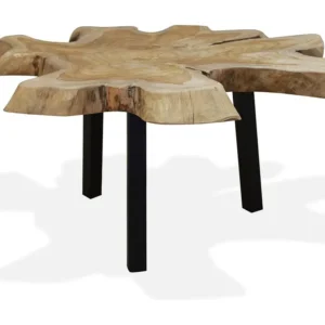 Mesa de centro em madeira de teca genuína 80x70x38 cm