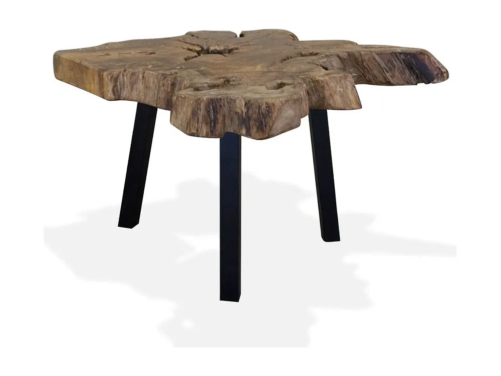 Mesa de centro em madeira de teca genuína 80x70x38 cm
