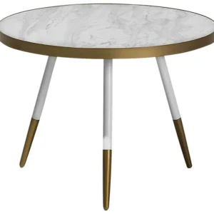 Mesa de centro MDF Mármore branco RAMONA