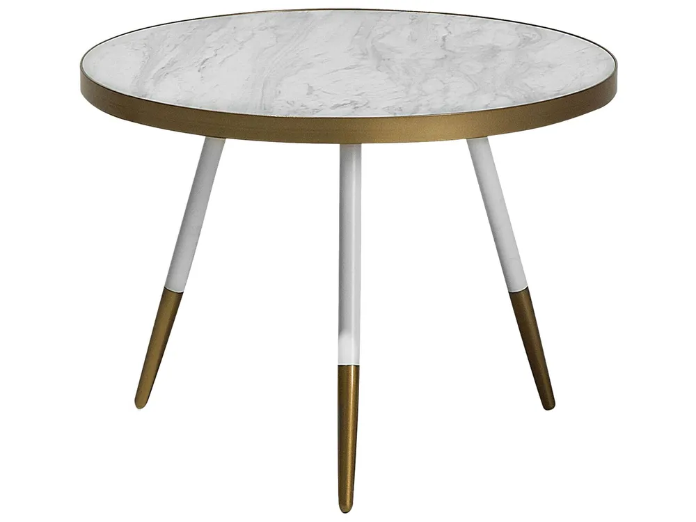 Mesa de centro MDF Mármore branco RAMONA