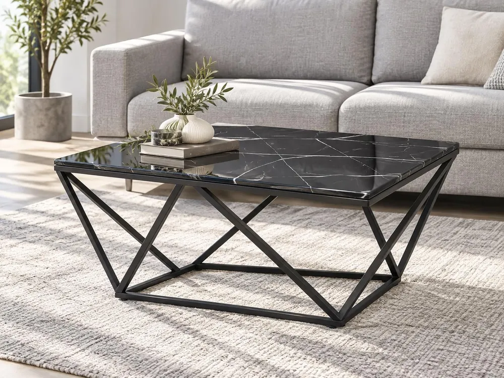 Mesa de centro MDF Preto MALIBU