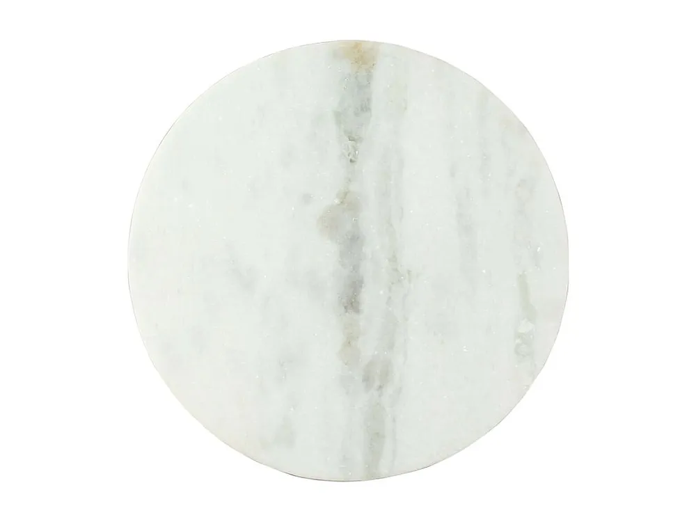 Mesa de centro Ø50 cm mármore genuína maciç branco e preto