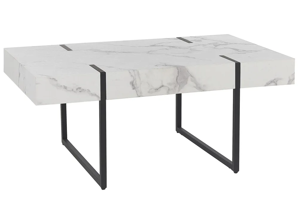 Mesa de centro preta e branca 100 x 60 cm MERCED