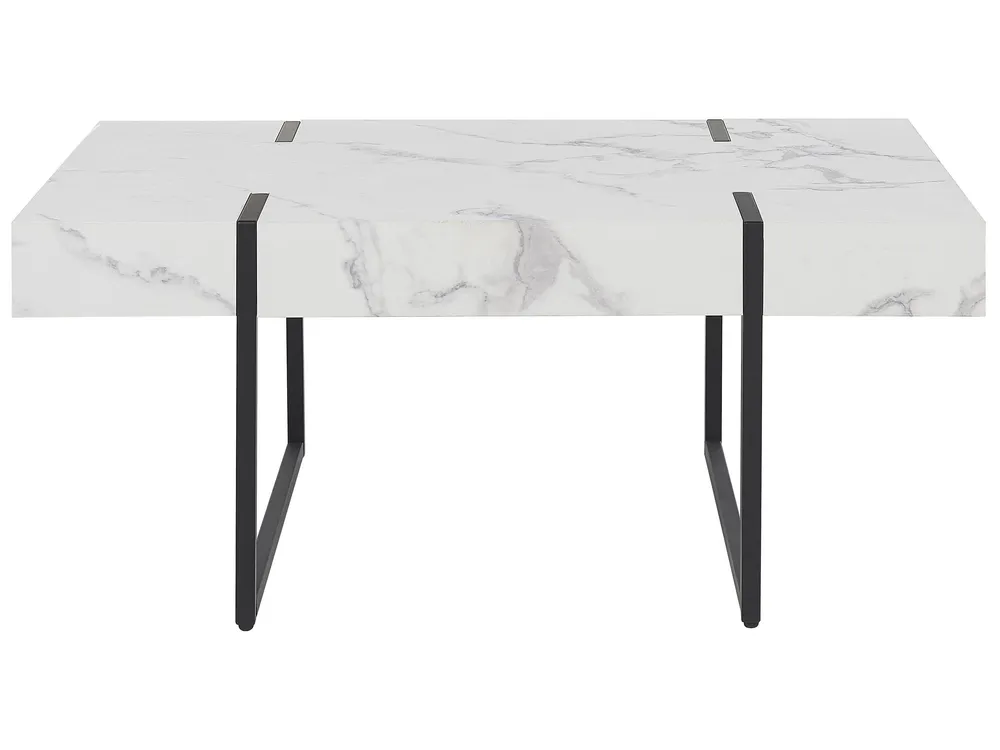 Mesa de centro preta e branca 100 x 60 cm MERCED