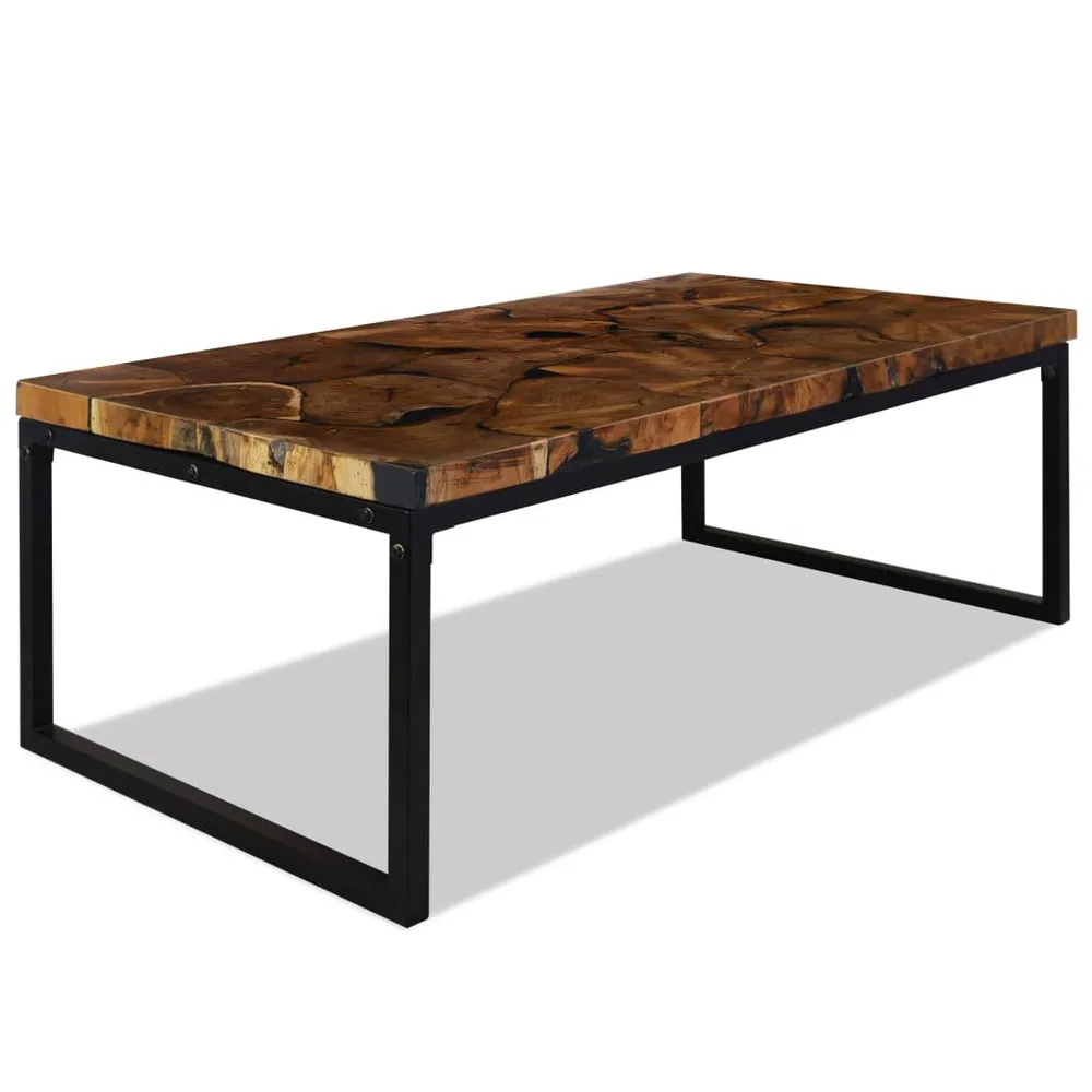 Mesa de centro em resina de teca 110x60x40 cm