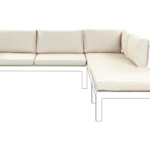 Outdoor Cushion Cover Set Cor creme MESSINA