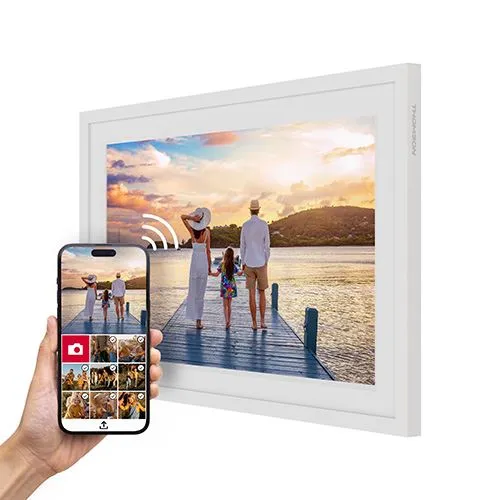 Moldura Eletrônico Thomson Smart Photo Frame F10W 10" HD Wi-Fi 32GB - Branco