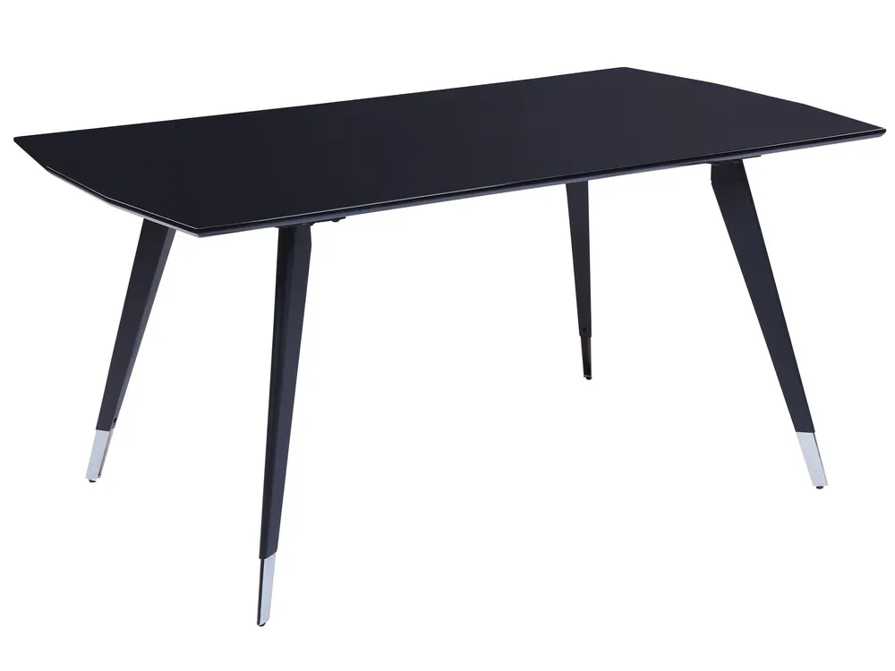 Mesa de jantar preta 160 x 90 cm MOSSLE Dimensões 180x90cm