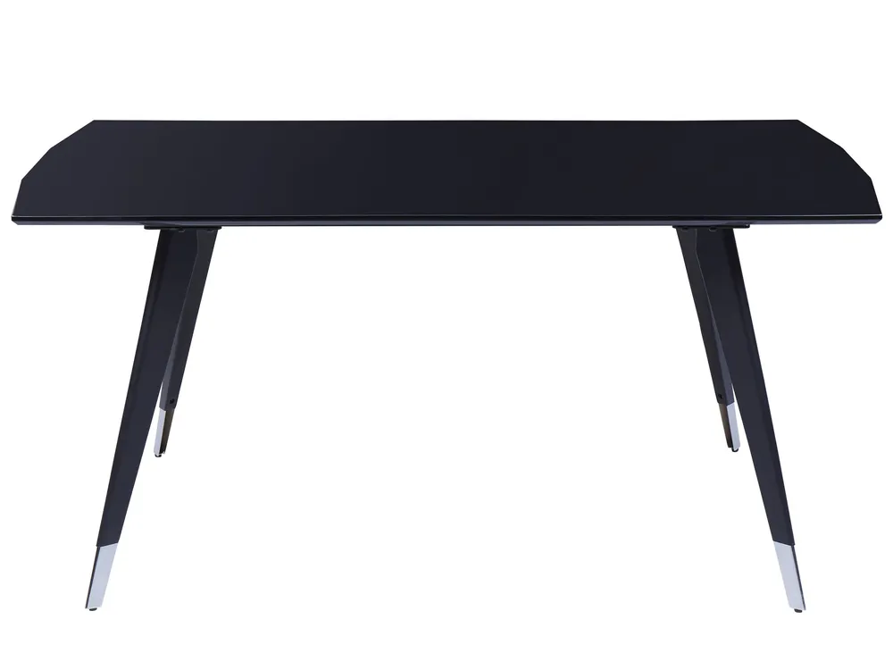 Mesa de jantar preta 160 x 90 cm MOSSLE Dimensões 180x90cm