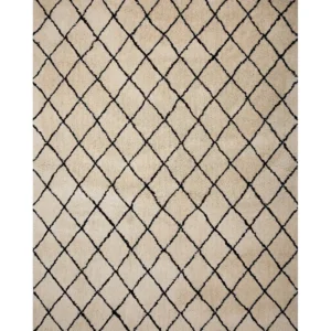 Area Rug 140 x 200 cm Tom neutro and Black MIDYAT
