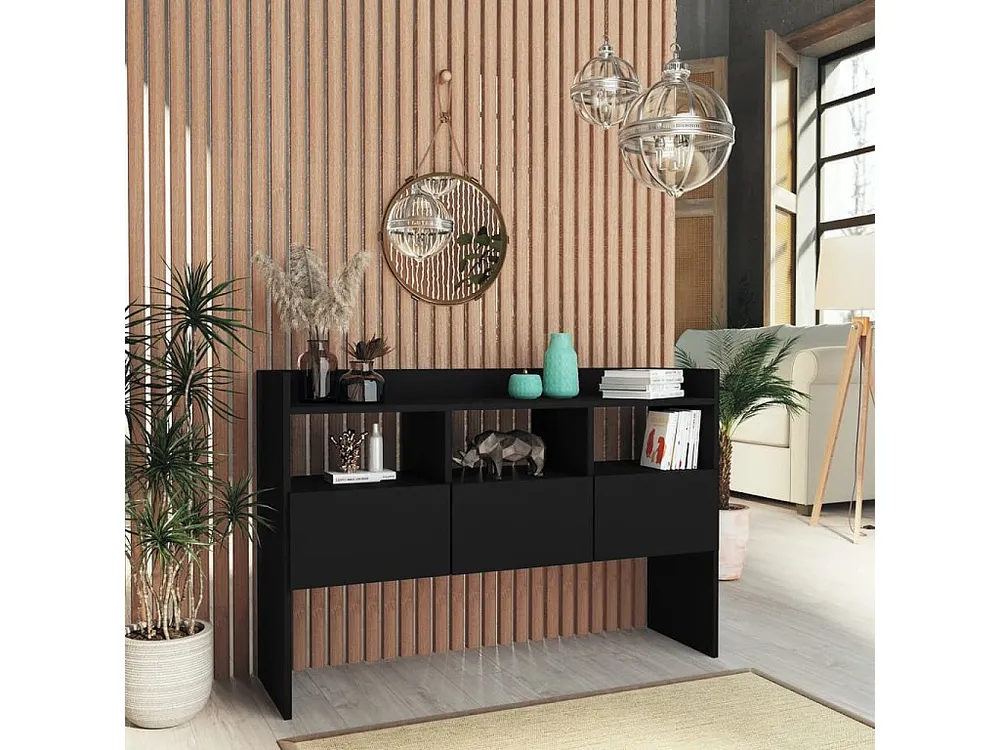 Ergonômico de Alta Qualidade Aparador 105x30x70 cm contraplacado preto