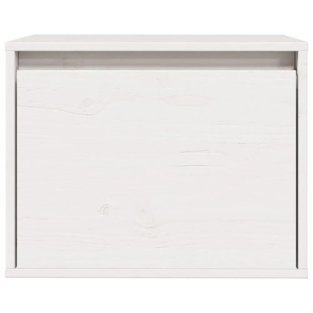 Armário de parede 45x30x35 cm madeira de pinho maciç branco