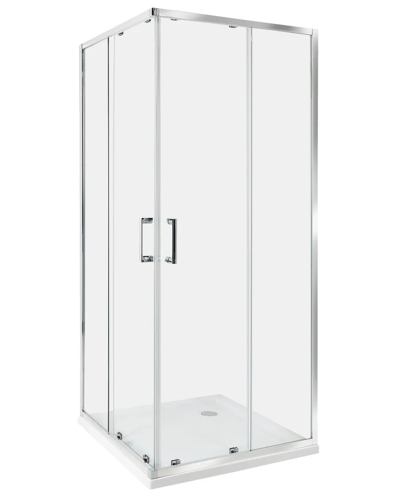 Cabine de duche 80 x 80 x 185 cm Prateado TELA