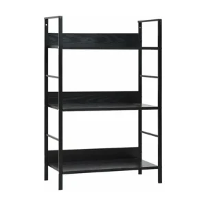 Estante com 3 prateleiras 60x27,6x90,5 cm contraplacado preto