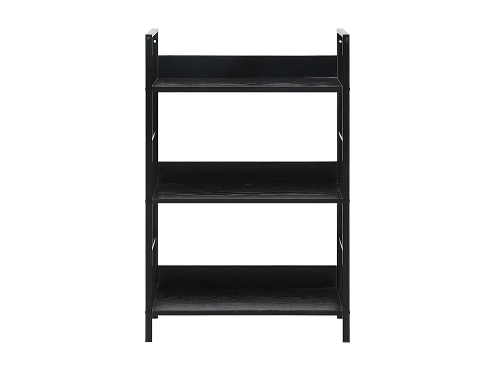 Estante com 3 prateleiras 60x27,6x90,5 cm contraplacado preto