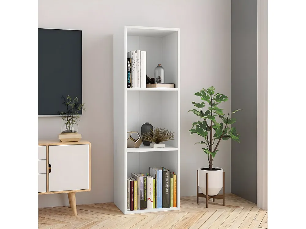 Estante/móvel de TV 36x30x114 cm contraplacado branco