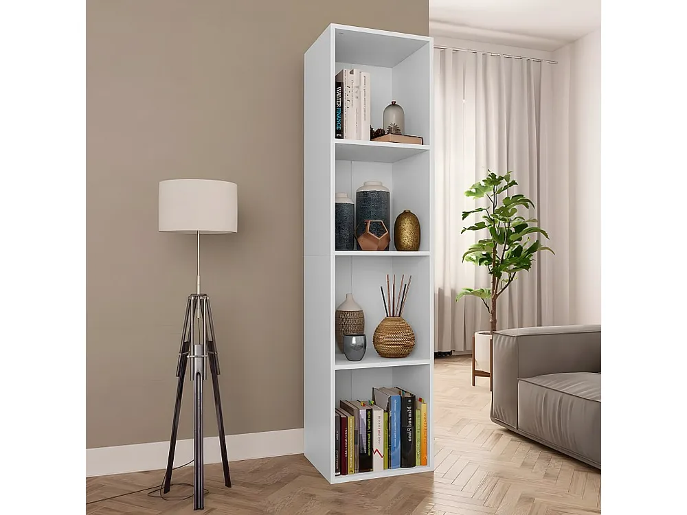 Estante/móvel de TV 36x30x143 cm contraplacado branco