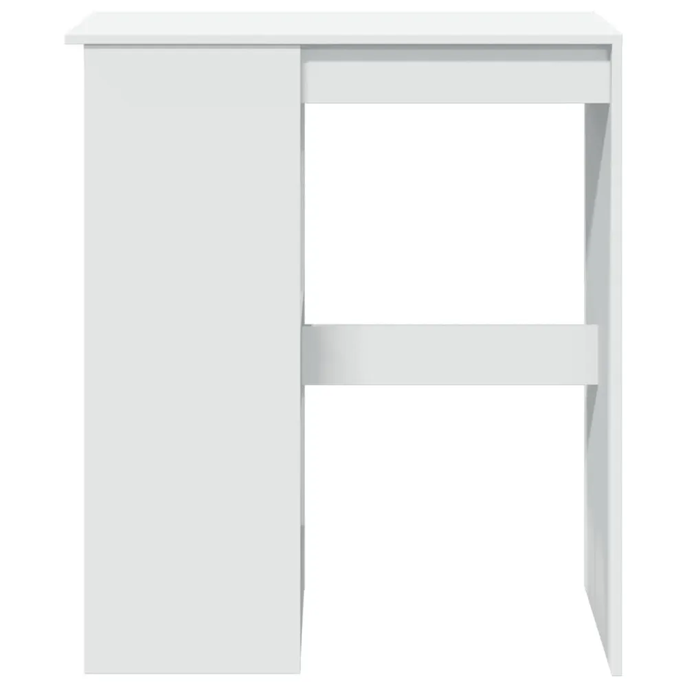 Mesa de bar com prateleiras derivados de madeira branco
