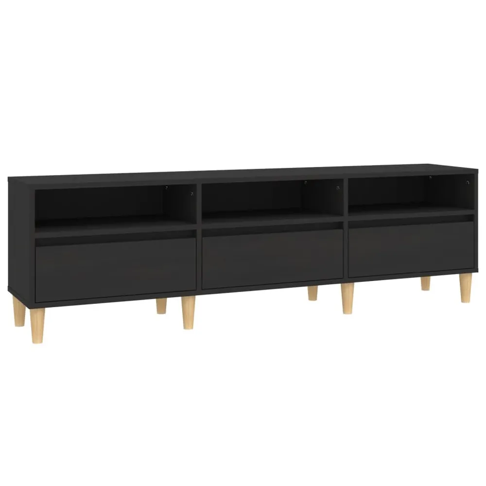 Mesa de Centro Móvel de TV 150x30x44,5 cm derivados de madeira preto