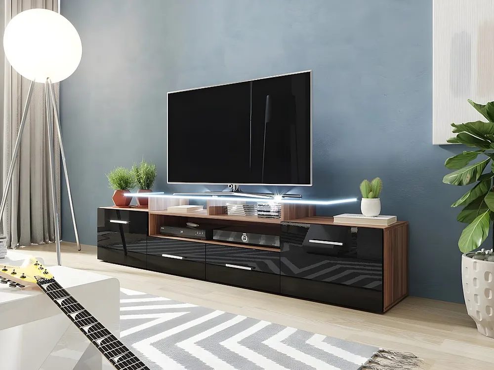 Mesa para TV Charlotte 117, O número de portas: 2, 194x38x39cm