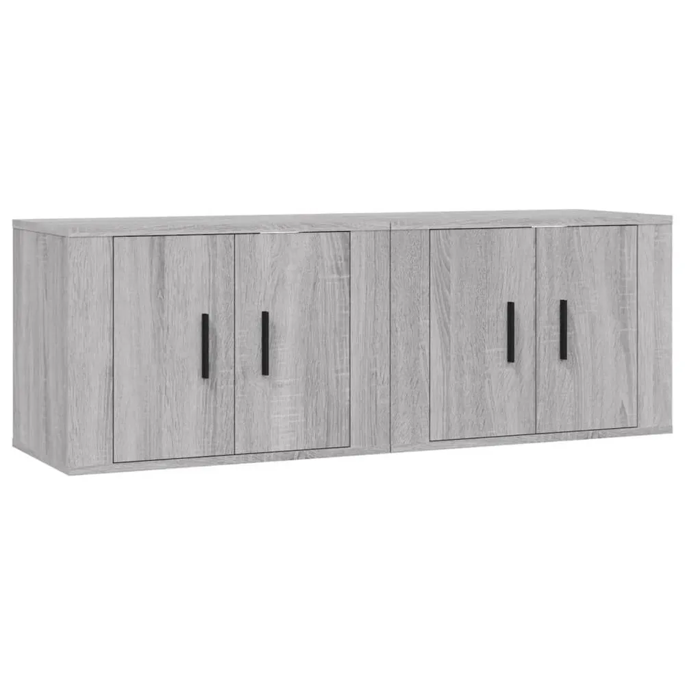 Móveis de TV de parede 2 pcs 57x34,5x40 cm cinzento sonoma
