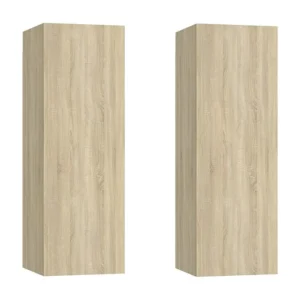 Móveis de TV 2 peças 30,5x30x90 cm contraplacado carvalho sonoma